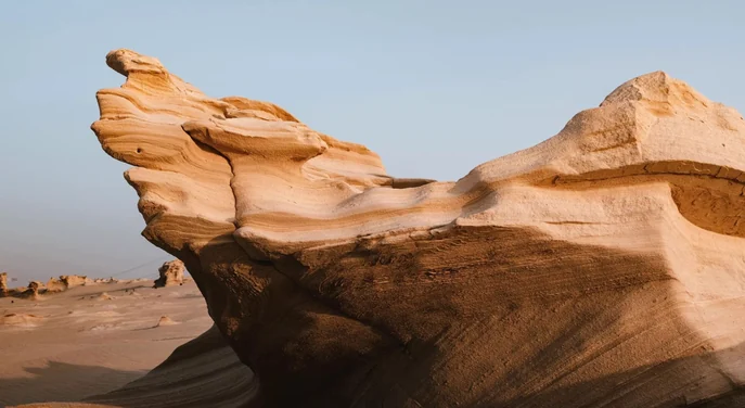 Ice Age fossil dune formation at Al Wathba near Abu Dhabi