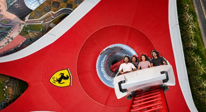 Formula Rossa roller coaster at Ferrari World Abu Dhabi