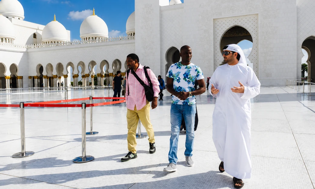 Sheikh Zayed Grand Mosque architecture in Abu Dhabi