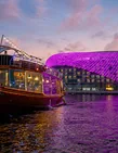 Traditional dhow at Yas Marina during the evening cruise