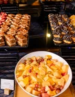 Desserts and fresh fruit at the Yas Marina dhow dinner buffet