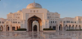 Qasr Al Watan presidential palace exterior in Abu Dhabi