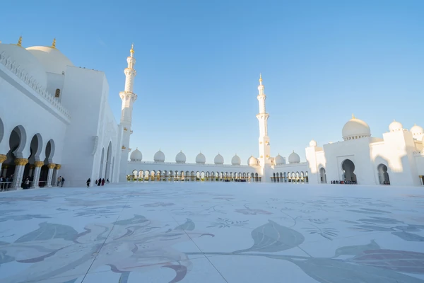 Sheikh Zayed Grand Mosque main courtyard in Abu Dhabi