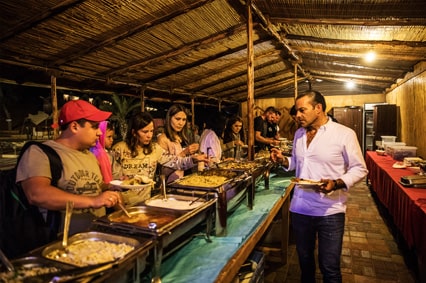 Desert Dinner & Entertainment - At traditional camp