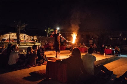 Desert Dinner & Entertainment - At traditional camp
