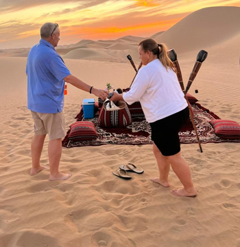 Abu Dhabi Desert Dinner in Style