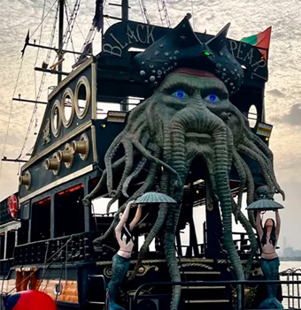 Black Pearl Pirate Sightseeing Wooden Boat