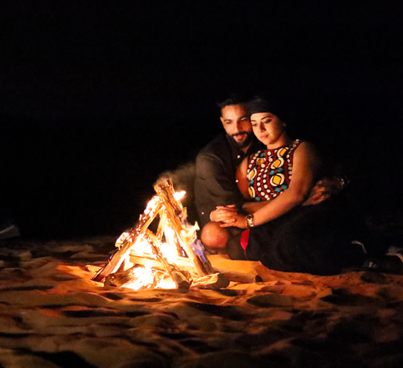 Overnight camping in Abu Dhabi