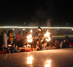 Overnight camping in Abu Dhabi