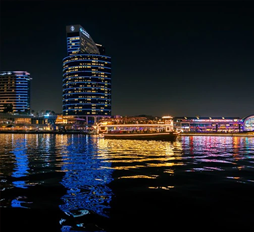 Dubai Canal New Year Luxury Wooden Boat Tour