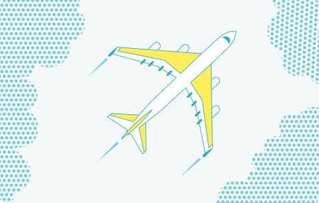Aeroplane illustration for Dubai standard visa processing