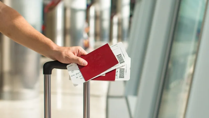Passport and travel documents for a UAE tourist visa application