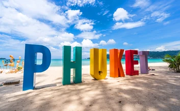 Phi Phi Islands and turquoise waters near Phuket, Thailand