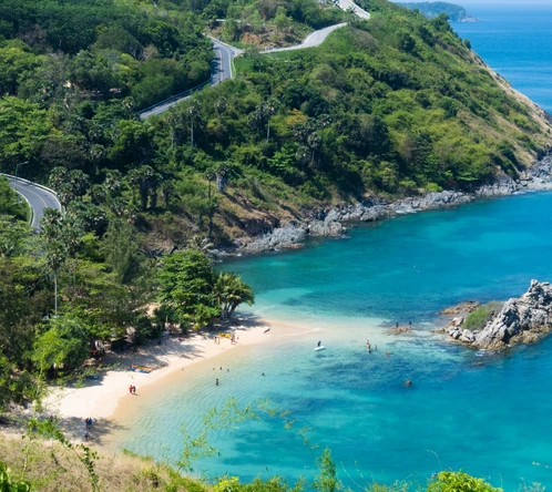 Phuket beach holiday with tropical islands and turquoise water