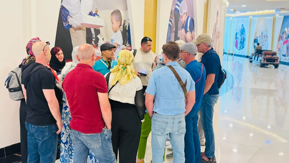 Visitor information area at Sheikh Zayed Grand Mosque Abu Dhabi